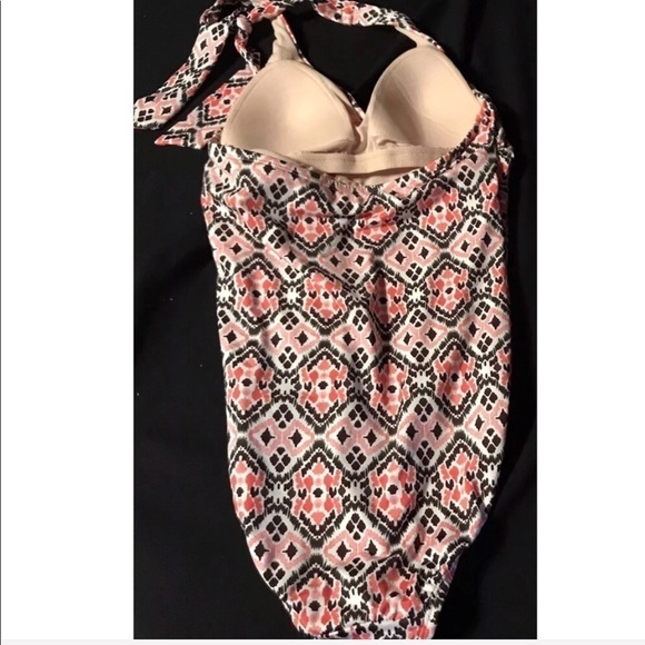 Merona One Piece Halter Bathing Swimsuit SP New - Picture 4 of 7